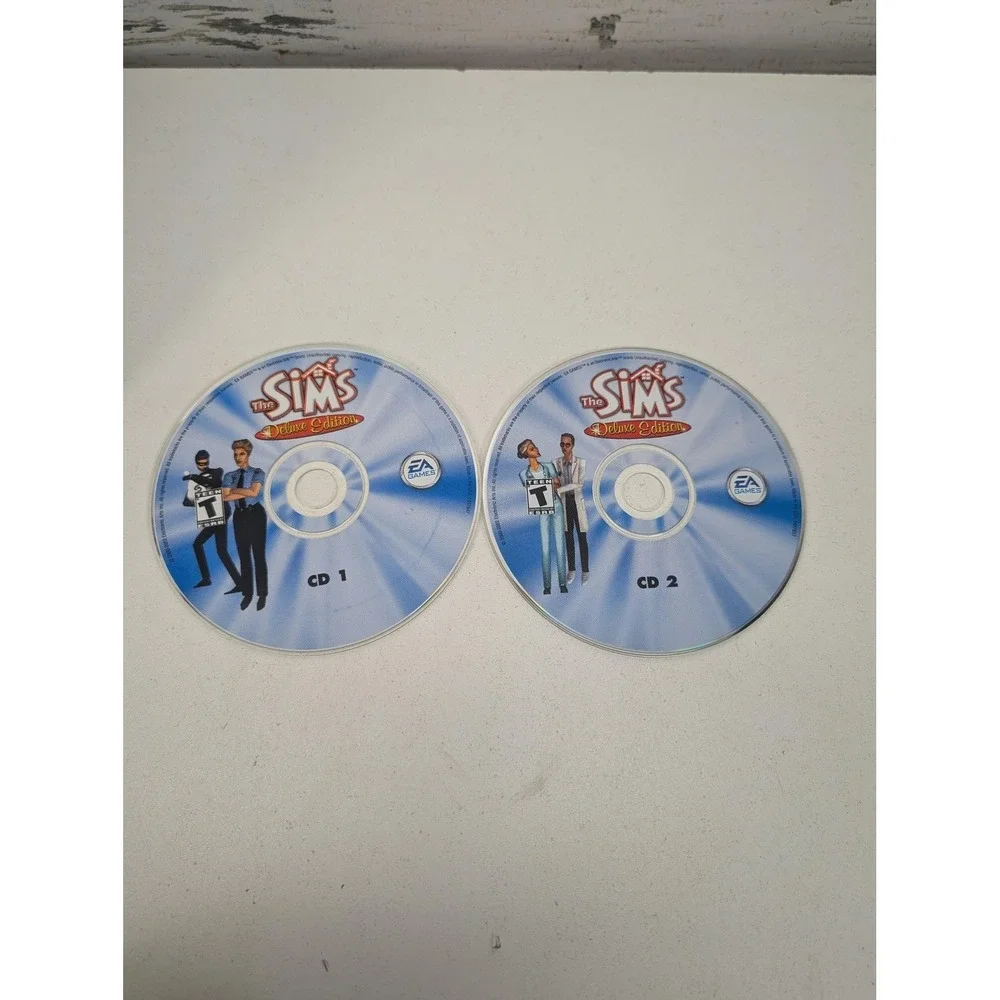 The Sims‎ Deluxe Edition PC Game EA T Teen Disc Case Manual CIB 2 Disc Complete
